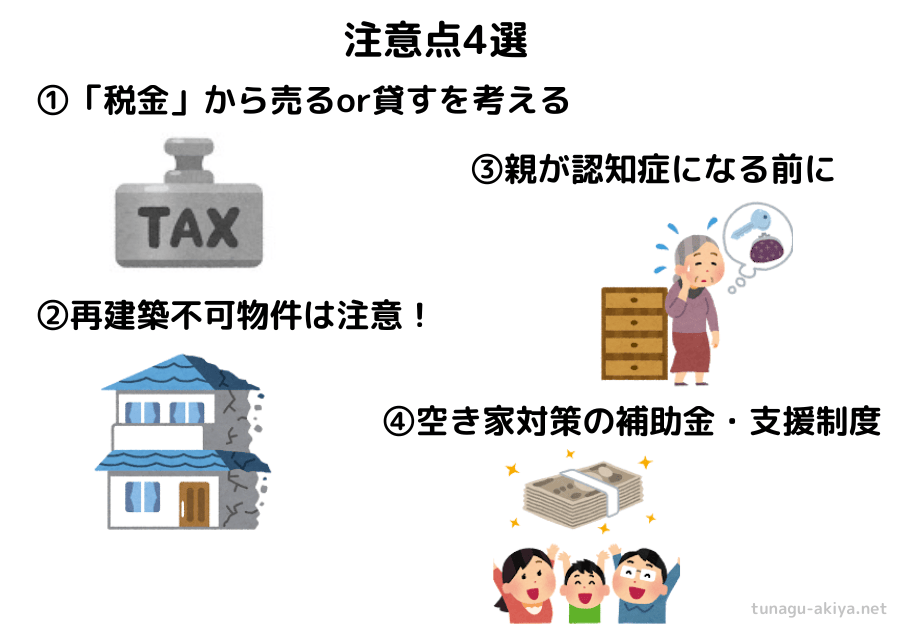 空き家活用注意点