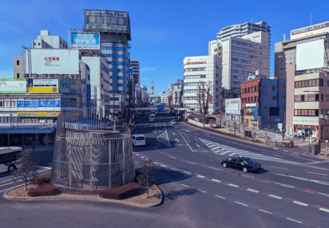 水戸駅前の風景